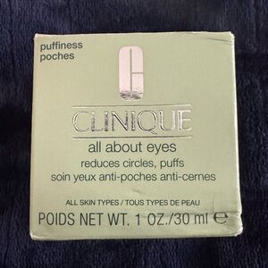 NIB Clinique All About Eyes Rich Reduces Circles, Puffs  1oz/30ml All Skin Types